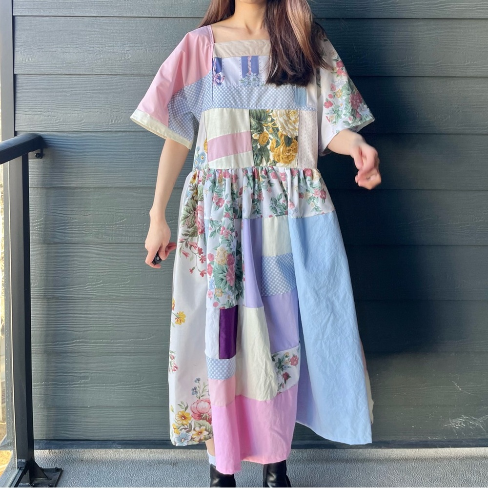 Handmade Patchwork Rose Canvas Dress SKU 01176 - Picture 13 of 16